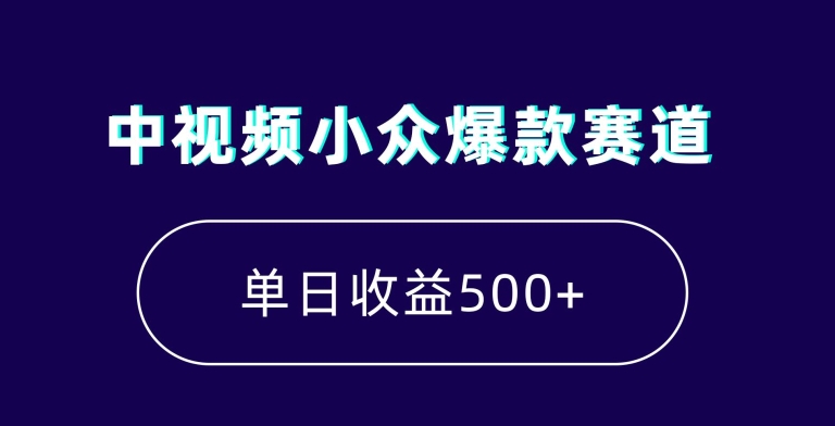 中视频小众爆款赛道，7天涨粉5万+，小白也能无脑操作，轻松月入上万【揭秘】-淘金日记