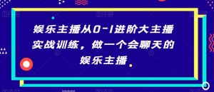 娱乐主播从0-1进阶大主播实战训练,做一个会聊天的娱乐主播-淘金日记