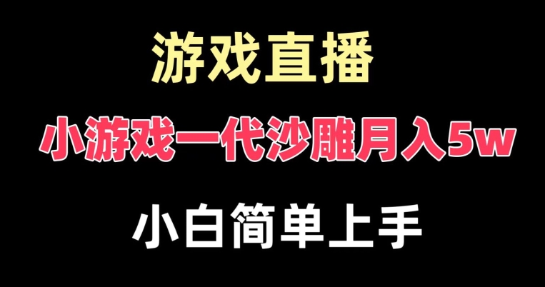 玩小游戏一代沙雕月入5w,爆裂变现,快速拿结果,高级保姆式教学【揭秘】-淘金日记