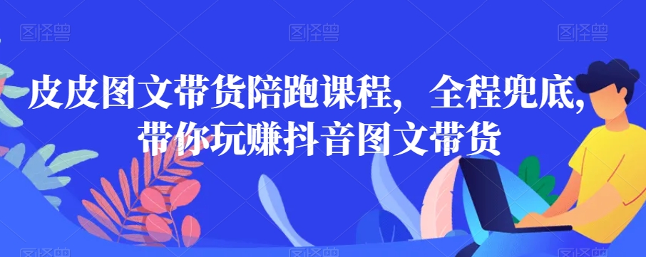 皮皮图文带货陪跑课程,全程兜底,带你玩赚抖音图文带货-淘金日记