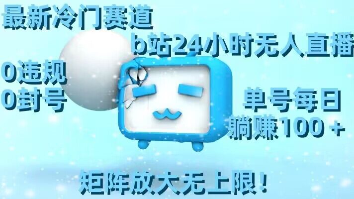 最新冷门赛道,b站24小时无人直播,0违规0封号,单号每日躺赚100+,矩阵放大无上限【揭秘】-淘金日记