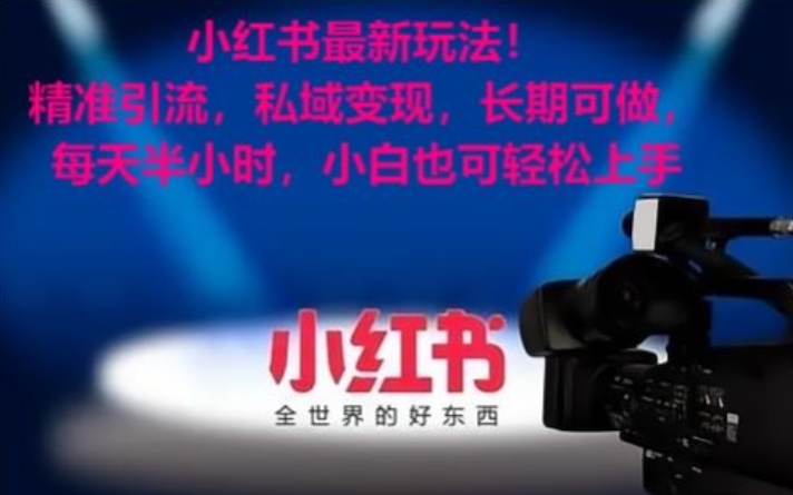 小红书最新玩法!精准引流,私域变现,长期可做,每天半小时,小白也可轻松上手【揭秘】-淘金日记