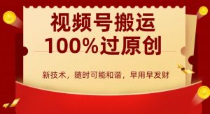 外边收费599创作者分成计划，视频号搬运100%过原创，新技术，适合零基础小白，月入两万+【揭秘】-淘金日记