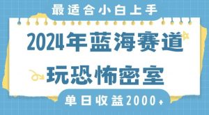 2024年蓝海赛道玩恐怖密室日入2000+,无需露脸,不要担心不会玩游戏,小白直接上手,保姆式教学【揭秘】-淘金日记