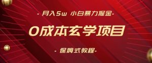 月入5w+，小白暴力掘金，0成本玄学项目，保姆式教学（教程+软件）【揭秘】-淘金日记