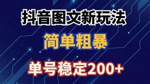 抖音图文流量变现,抖音图文新玩法,日入200+【揭秘】-淘金日记