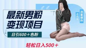 最新男粉变现项目，日引600＋色粉，全平台通用，轻松日入500＋【揭秘】-淘金日记