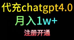 代充chatgpt4,日入500+,精准引流,暴力变现【揭秘】-淘金日记