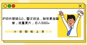 IP切片带货5.0,图文玩法,制作更加简单,流量更大,日入1000+【揭秘】-淘金日记