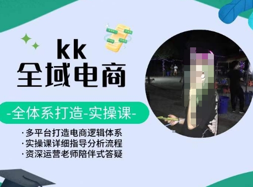 KK全域电商,全体系打造实操课,多平台打造电商逻辑体系-淘金日记