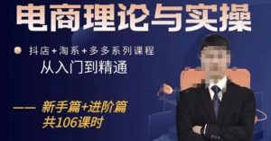 电商理论与实操从入门到精通，抖店+淘系+多多：新手+进阶-淘金日记