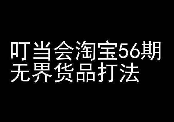 叮当会淘宝56期：无界货品打法-淘宝开店教程-淘金日记
