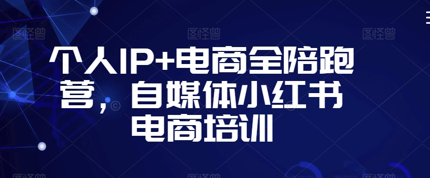 个人IP+电商全陪跑营,自媒体小红书电商培训-淘金日记