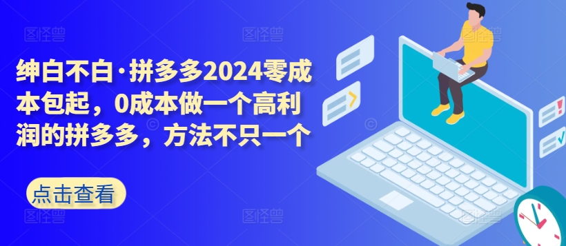 拼多多2024零成本包起,0成本做一个高利润的拼多多,方法不只一个-淘金日记