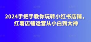 2024手把手教你玩转小红书店铺,红薯店铺运营从小白到大神-淘金日记