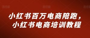 小红书百万电商陪跑，小红书电商培训教程-淘金日记