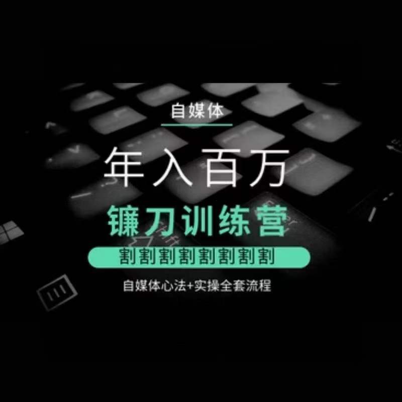 自媒体年入百万镰刀训练营,割割割割割割割割,自媒体心法+实操全套流程-淘金日记