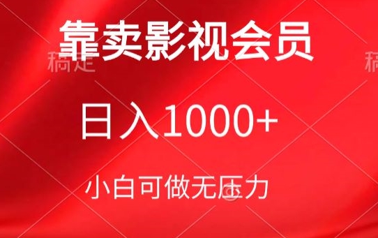 靠卖影视会员，日入1000+，落地保姆级教程，新手可学【揭秘】-淘金日记