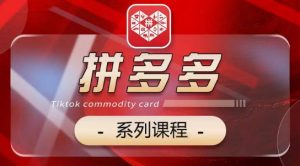 2024拼多多系列课,【基础】【运营】【活动】【推广】【玩法】5大模块-淘金日记