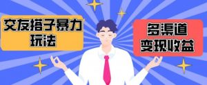 搭子交友群暴力变现玩法,抖音快手等多渠道变现玩法,月收益轻松突破1.6W+【揭秘】-淘金日记