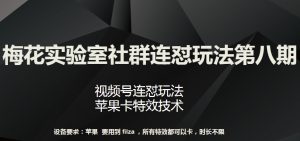 梅花实验室社群连怼玩法第八期,视频号连怼玩法 苹果卡特效技术【揭秘】-淘金日记
