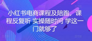 小红书电商课程及陪跑，课程反复听 实操随时问 学这一门就够了-淘金日记