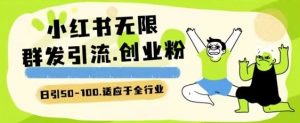 小红书一天引流一二百创业粉技术 可引全行业精准粉玩法【揭秘】-淘金日记