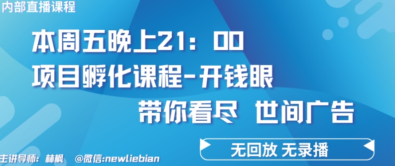 4.26日内部回放课程《项目孵化-开钱眼》赚钱的底层逻辑【揭秘】-淘金日记