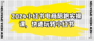 2024小红书电商陪跑实操课,快速玩转小红书,超过20节精细化课程-淘金日记