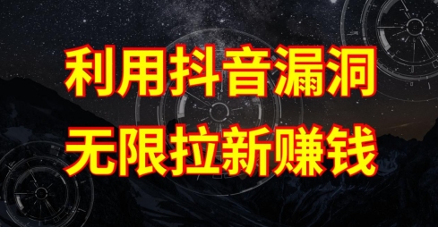 利用抖音链接漏洞，无限拉新赚钱【漏洞原理+操作流程】【揭秘】-淘金日记