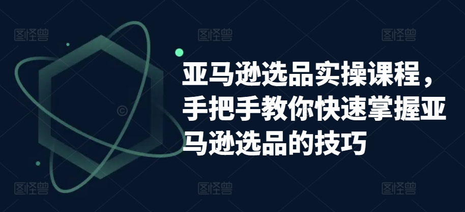 亚马逊选品实操课程,手把手教你快速掌握亚马逊选品的技巧-淘金日记