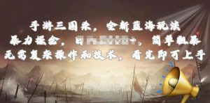 手游三国杀最新蓝海玩法，简单粗暴，无需复杂的操作和技术，看完即可上手【揭秘】-淘金日记