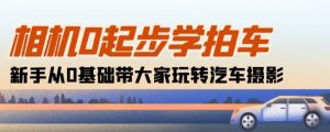 相机0起步学拍车:新手从0基础带大家玩转汽车摄影(18节课)-淘金日记