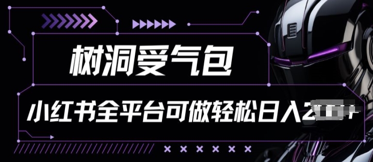 小红书等全平台树洞受气包项目,轻松日入一两张【揭秘】-淘金日记