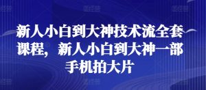新人小白到大神技术流全套课程,新人小白到大神一部手机拍大片-淘金日记