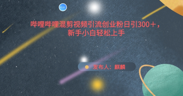 哔哩哔哩混剪视频引流创业粉日引300+，新手小白轻松上手【揭秘】-淘金日记
