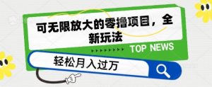 可无限放大的零撸项目，全新玩法，一天单机撸个50+没问题【揭秘】-淘金日记