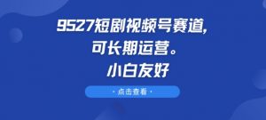 9527短剧视频号赛道，可长期运营，小白友好【揭秘】-淘金日记