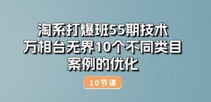 淘系打爆班55期技术:万相台无界10个不同类目案例的优化(10节)-淘金日记
