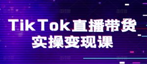 TikTok直播带货实操变现课:系统起号、科学复盘、变现链路、直播配置、小店操作流程、团队搭建等。-淘金日记