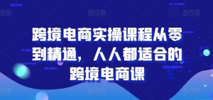 跨境电商实操课程从零到精通,人人都适合的跨境电商课-淘金日记