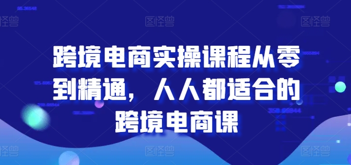 跨境电商实操课程从零到精通,人人都适合的跨境电商课-淘金日记