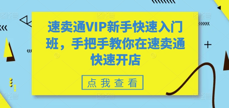 速卖通VIP新手快速入门班，手把手教你在速卖通快速开店-淘金日记