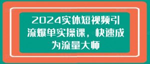 2024实体短视频引流爆单实操课,快速成为流量大师-淘金日记
