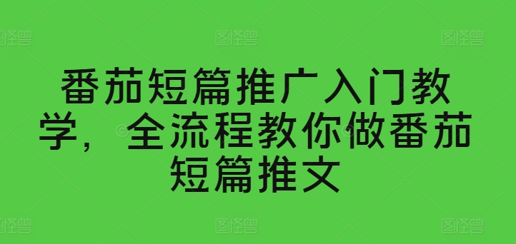 番茄短篇推广入门教学,全流程教你做番茄短篇推文-淘金日记