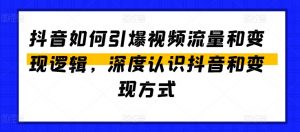 抖音如何引爆视频流量和变现逻辑,深度认识抖音和变现方式-淘金日记
