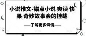 小说推文-锚点小说 爽读 快果 奇妙故事会的挂载-淘金日记