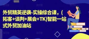 外贸精英逆袭-实操综合课，(拓客+谈判+展会+TK)智能一站式外贸加油站-淘金日记