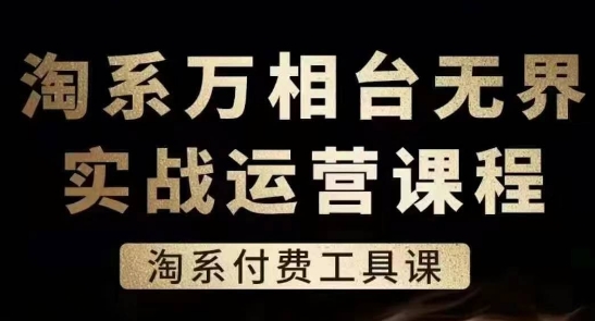 淘系万相台无界实战运营课,淘系付费工具课-淘金日记