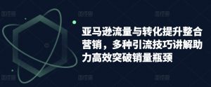 亚马逊流量与转化提升整合营销,多种引流技巧讲解助力高效突破销量瓶颈-淘金日记
